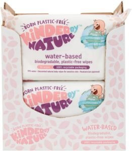 Jackson Reece Kinder by Nature Water-Based Baby Wipes – 56 Count (Case of 12 packs)