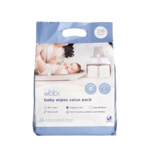 Ubbi Fragrance-Free Baby Wipes, 99% Water Based, Plant Based Wipes, Hypoallergenic for Sensitive Skin with Chamomile, Vitamin E & Aloe, EWG Verified, Value Pack, 3 Pack